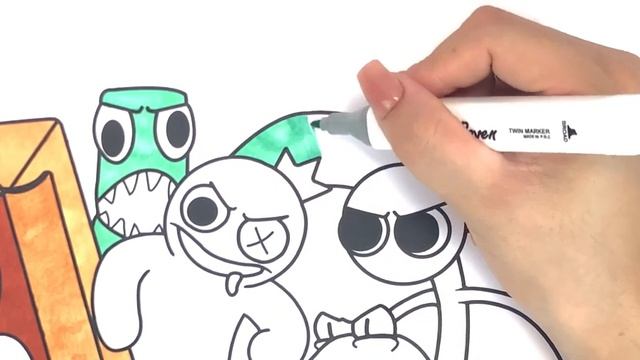 Rainbow Friends Chapter 2 New Coloring Pages / Coloring ALL MONSTER Rainbow Friends / NCS Music