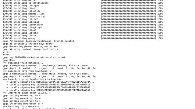Installing Git SDK 64 bit - no trusted keys? смотреть онлайн