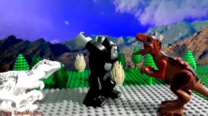 LEGO King Kong Stop Motion - T Rex vs King Kong