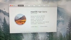 Macbook pro 2012 Still running with new update High Sierra