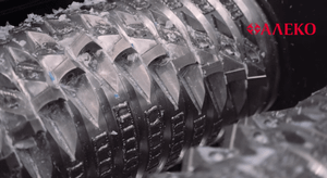 Шредер двухроторный для измельчения ПП мешков Raptor Pro.