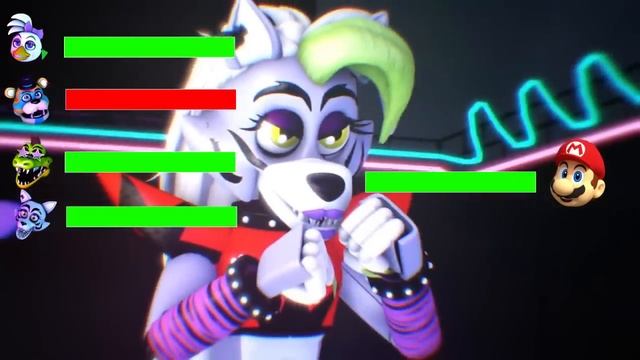 FNAF Security Breach vs The Amazing Digital Circus animation with HEALTHBARS смотреть онлайн