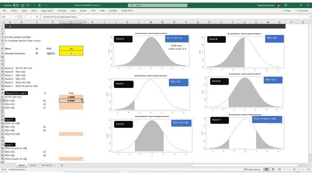 Tutorial 1.3 Statistics Using Excel: Computing Normal Distribution Probabilities