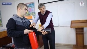 Занятие с использованием многофункционального учебно-тренировочного комплекса для тушения пожаров