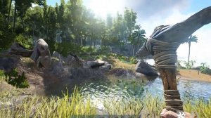 Лесенки и мерцание в игре "ARK: Survival Evolved" на новой видеокарте GTX 1650 Super OC.