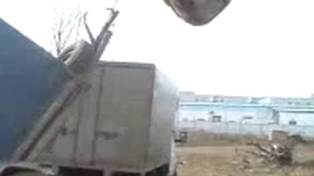 Разгрузка прицепа