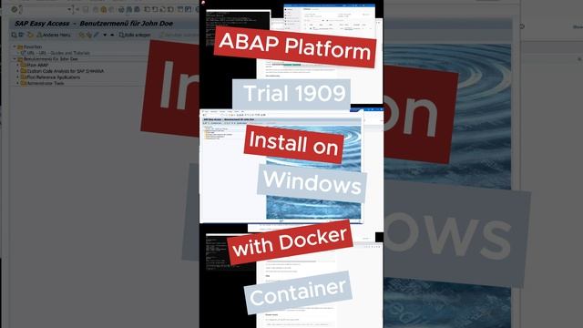 Install ABAP Platform Trial 1909 - on Windows with Docker Container [english] #abap #trial