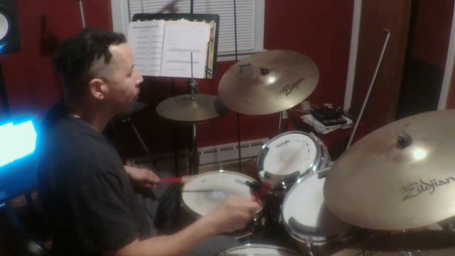 Recording drums using the Zoom Q8 cam with 1 overhead and a kick mic смотреть онлайн