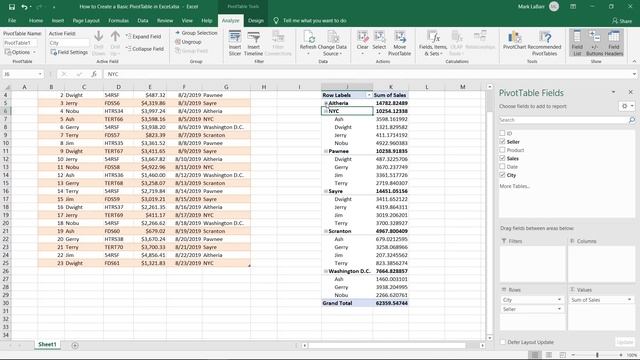 How to Create a Pivot Table in MS Excel | How to Organize and Analyze Data in MS Excel