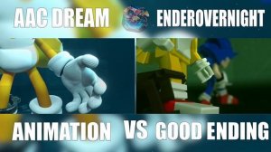 Sonic saves Tails Minecraft Animation VS Sonic drowning with Tails Good Ending comparison mods