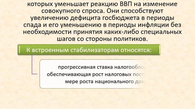 Тема 5 Бюджетно налоговая политика в закрытой экономике