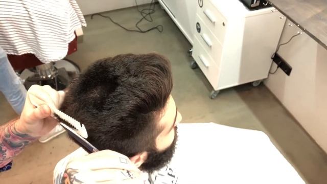 The Quiff haircut tutorial by Russian Barber Andrew Shefer (short pompadour haircut with no fade)