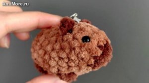 Амигуруми: схема Капибара брелок | Игрушки вязаные крючком