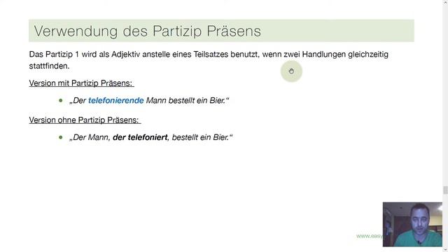 [86] Partizip 1 ( = Partizip Präsens) - Bildung / Verwendung / Vergleich zum P2 смотреть онлайн