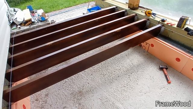 Переделка пола на крыльце часть 2. Установка лаг, обрешетки, цсп и керамогранита. смотреть онлайн