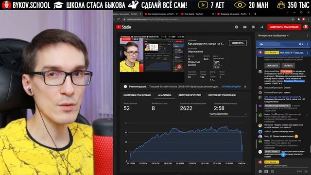 Как раскрутить канал на YouTube 2021. Оценка каналов СТРИМ / Стас Быков смотреть онлайн