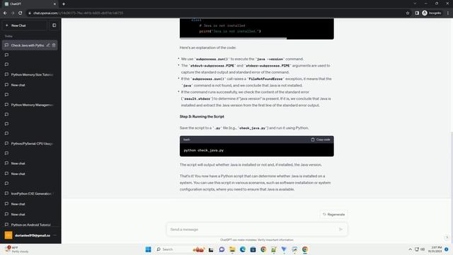 How to determine whether java is installed on a system through python