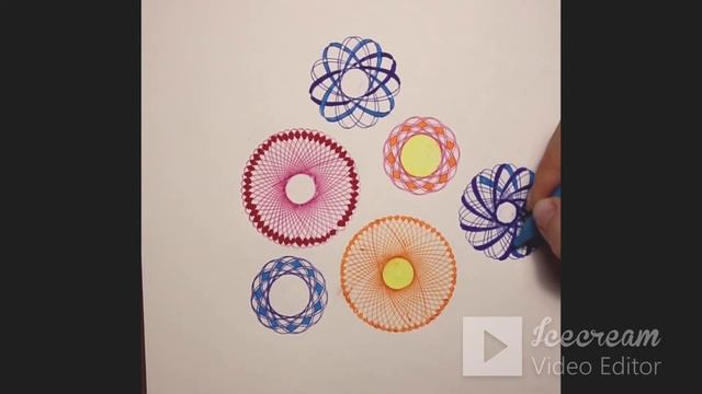 Рисуем с линейкой спирограф. How to draw  with a ruler.