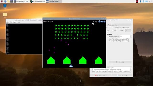 Space Invaders - Raspberry Pi 4B ( C++ , SFML) смотреть онлайн