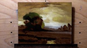 Study after George Inness Figure in a Landscape at Dusk 8x10