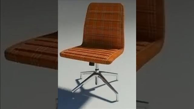 3D Model Lotus Low Simple Orange Fabric Armchair Review
