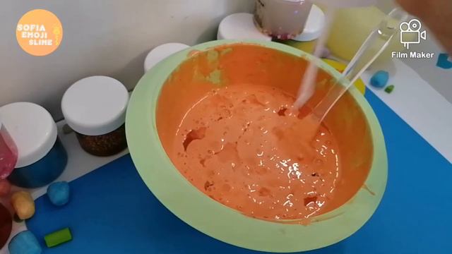 Смешеваю много слаймов и изменяю. Делаю большую залипашку морковку. Как изменить слайм без клея.