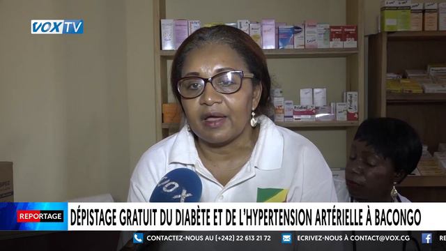 Dépistage gratuit du diabète et de l'hypertension artérielle à Bacongo