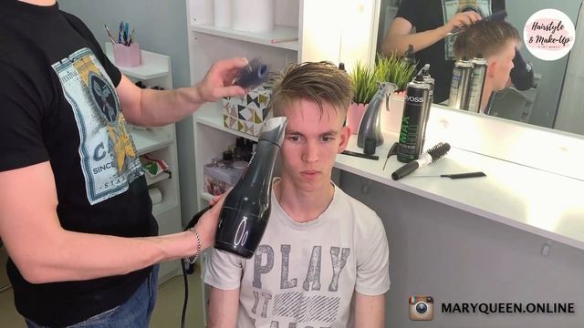 #3 [Бальная прическа] Мужская прическа для бальных танцев, секрет сушки!