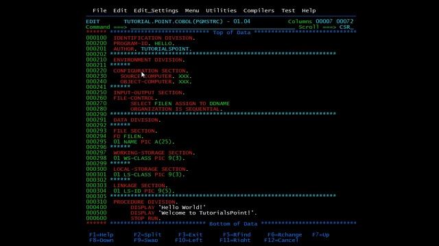COBOL - Program Structure смотреть онлайн
