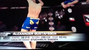 EA SPORT UFC Antonio Rogerio Minotouro  Nogueira VS Alexander.   Gustafsson MINOTOURO NAo ATUOU  MU