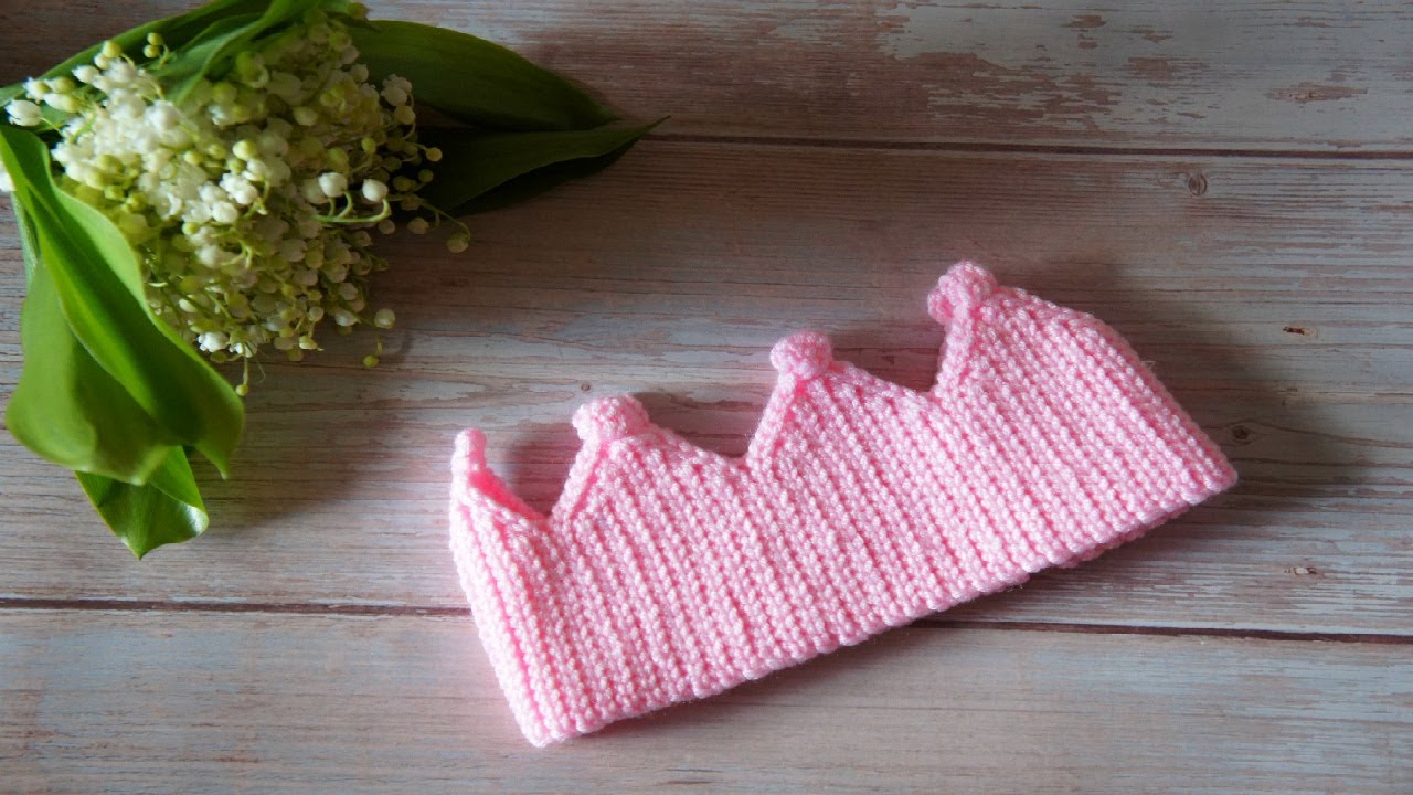 ВЯЗАНАЯ ПОВЯЗКА КОРОНА КРЮЧКОМ смотреть онлайн