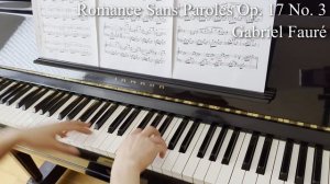 [Piano] Romance Sans Paroles Op. 17 No. 3 — Fauré