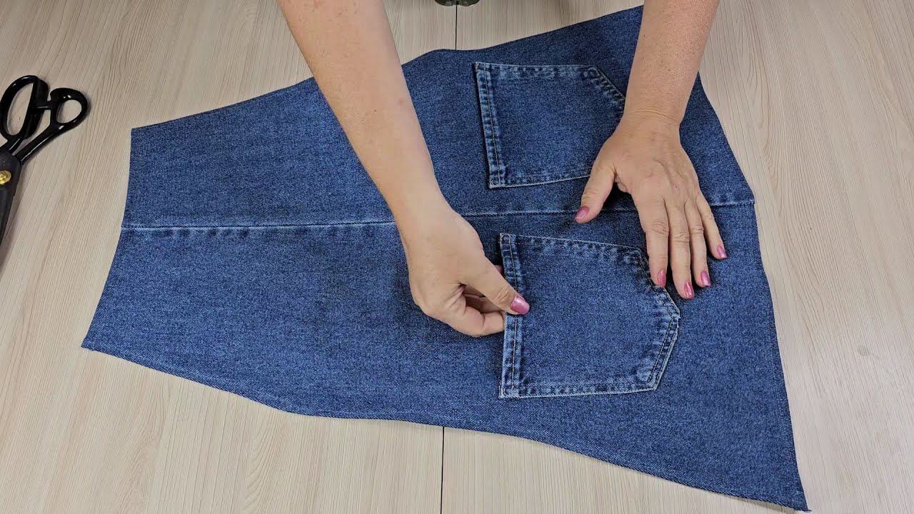 Режу ненужные джинсы и шью полезные для себя вещи! смотреть онлайн