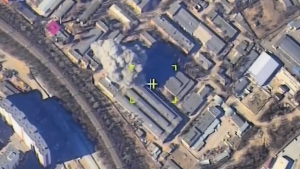 Видео уничтожения пусковой установки украинского ЗРК С-300