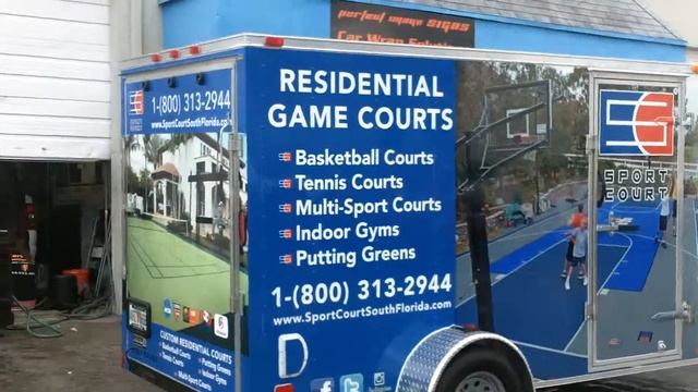 Trailer Vinyl Wrap Fort Lauderdale Florida Sport Court.MOV смотреть онлайн