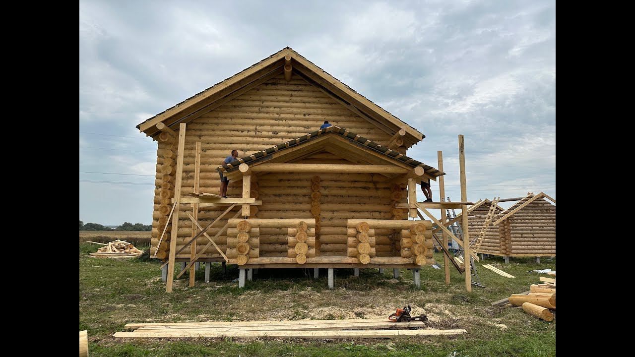 Дом и баня из рубленного бревна смотреть онлайн