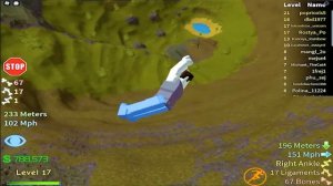 Симулятор падения в Роблокс Упал с огромной высоты круче всех и переломал все кости