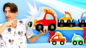 Игры в Машинки Мокас. Строим Железную Дорогу для машинок монстриков! Видео про игрушки для детей