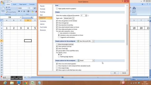 Excel 2007, 2010 : Hide and Unhide Horizontal and Vertical Scroll Bar смотреть онлайн