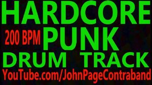 Hardcore Punk Drum Backing Track 200 bpm DRUMS ONLY Free
