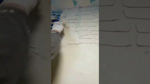 Имитация дикого камня через трафарет!!!