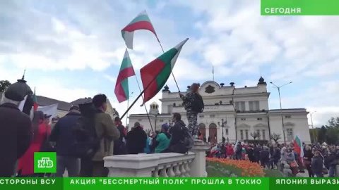 Митингующие в Болгарии потребовали наложить мораторий на отправку оружия Украине