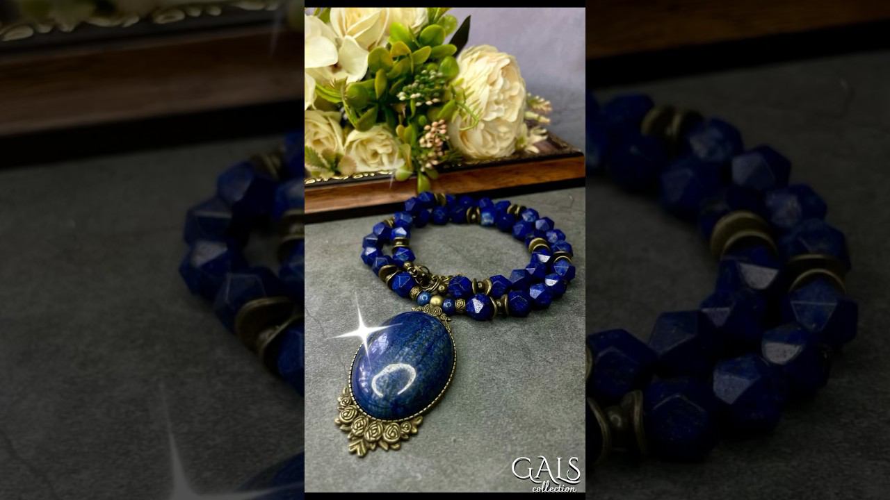 БУСЫ ИЗ ЛАЗУРИТА #jewelry #handmade #украшения смотреть онлайн