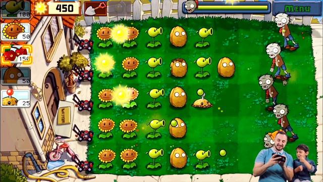 Папа Роб и Ярик играют в Зомби против Растений: Часть 2 - Папа Дома Play - Plants vs. Zombies смотреть онлайн