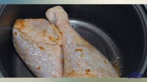 Голень индейки в мультиварке Рецепт, пошаговый, как приготовить, видеорецепт