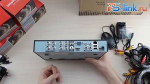 Комплект видеонаблюдения AHD 2Мп Ps-Link KIT-B226HD 2 камеры для помещения 6 для улицы