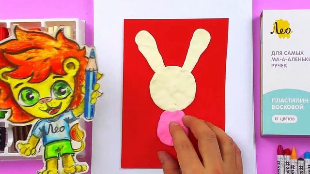 Лепим ЗАЙЧИКА из пластилина поделка для детей смотреть онлайн