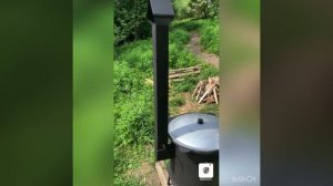 Казан с печью и дымоходом на 22 литра.Обзор чугунного казана.