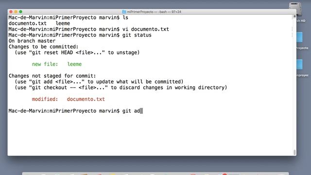 Editando un archivo existente en git смотреть онлайн