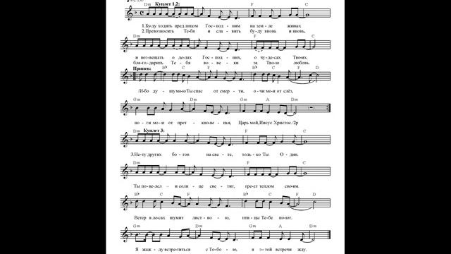 Ибо душу мою Ты спас от смерти (Буду ходить пред лицом Господним). Ноты. (You saved my soul) смотреть онлайн